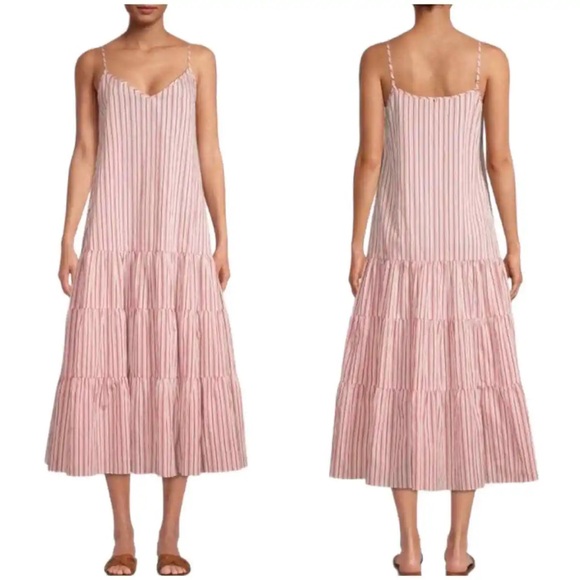 BOSS by Hugo Boss
Datecara Striped Tiered Midi Dress Size 10 NWT - Picture 2 of 9